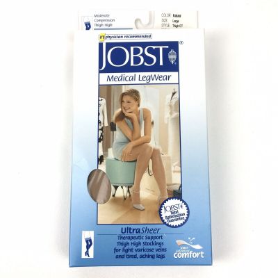 JOBST Compression UltraSheer 15-20 Thigh High Stocking Hose Silicone Grip Size L